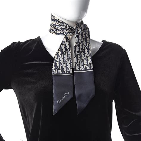 dior scarf.|CHRISTIAN DIOR Silk Oblique Mitzah Scarf Blue .